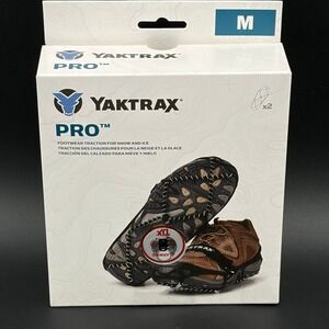 Yaktrax Pro Traction Cleats for Snow and Ice Black‎ Size Medium 08611